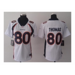 Nike Women Jerseys Denver Broncos #80 Thomas white