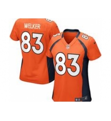 Nike Women NFL Denver Broncos #83 Wes Welker Orange Jerseys