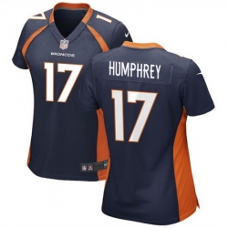 Women Denver Broncos 17 Lil 27Jordan Humphrey Navy Stitched Jersey  Run Small