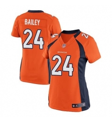 Women Nike Broncos #24 Champ Bailey Orange Jersey