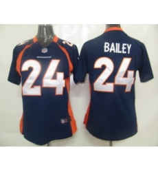 Women Nike Denver Broncos 24# Bailey Blue Jersey