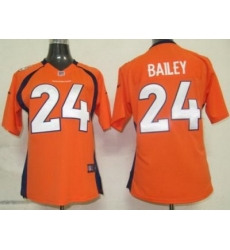 Women Nike Denver Broncos 24 Bailey Orange Nike NFL Jerseys