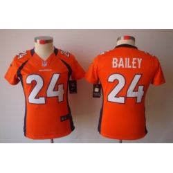 Women Nike Denver Broncos 24# Bailey Orange[Women's NIKE LIMITED Jersey]