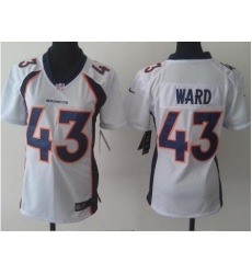 Women Nike Denver Broncos #43 T.J. Ward White NFL Jerseys