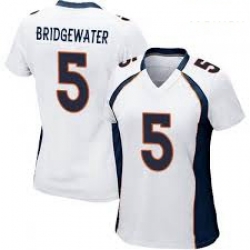 Women Nike Denver Broncos 5 Teddy Bridgewater White Vapor Untouchable Limited Jersey