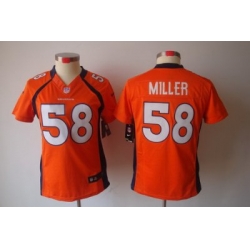Women Nike Denver Broncos 58 Miller Orange[Women's NIKE LIMITED Jersey]