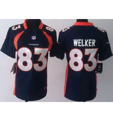 Women Nike Denver Broncos 83 Wes Welker Blue NFL Jerseys