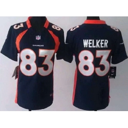 Women Nike Denver Broncos 83 Wes Welker Blue NFL Jerseys