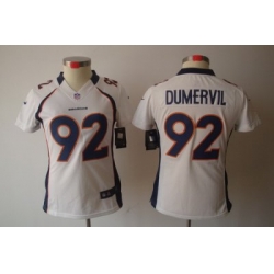 Women Nike Denver Broncos 92# Dumervil White [Women's NIKE LIMITED Jersey]