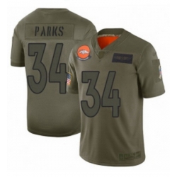 Womens Denver Broncos 34 Will Parks Limited Camo 2019 Salute to Service Football Jersey