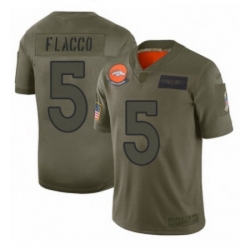 Womens Denver Broncos 5 Joe Flacco Limited Camo 2019 Salute to Service Football Jersey