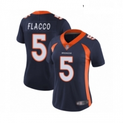 Womens Denver Broncos 5 Joe Flacco Navy Blue Alternate Vapor Untouchable Limited Player Football Jersey