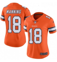 Womens Nike Denver Broncos 18 Peyton Manning Elite Orange Rush Vapor Untouchable NFL Jersey