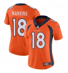Womens Nike Denver Broncos 18 Peyton Manning Elite Orange Team Color NFL Jersey
