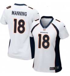 Womens Nike Denver Broncos 18 Peyton Manning Game White NFL Jersey