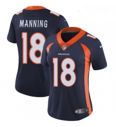 Womens Nike Denver Broncos 18 Peyton Manning Navy Blue Alternate Vapor Untouchable Limited Player NFL Jersey