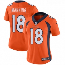 Womens Nike Denver Broncos 18 Peyton Manning Orange Team Color Vapor Untouchable Limited Player NFL Jersey