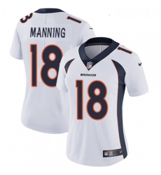 Womens Nike Denver Broncos 18 Peyton Manning White Vapor Untouchable Limited Player NFL Jersey