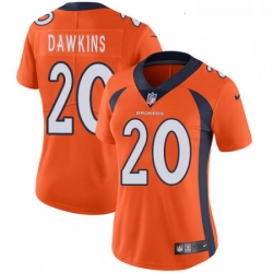 Womens Nike Denver Broncos 20 Brian Dawkins Orange Team Color Vapor Untouchable Limited Player NFL Jersey