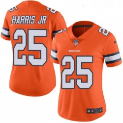 Womens Nike Denver Broncos 25 Chris Harris Jr Limited Orange Rush Vapor Untouchable NFL Jersey