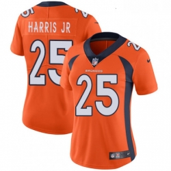 Womens Nike Denver Broncos 25 Chris Harris Jr Orange Team Color Vapor Untouchable Limited Player NFL Jersey