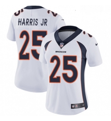 Womens Nike Denver Broncos 25 Chris Harris Jr White Vapor Untouchable Limited Player NFL Jersey