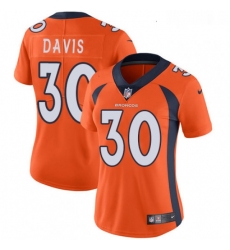 Womens Nike Denver Broncos 30 Terrell Davis Elite Orange Team Color NFL Jersey