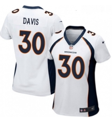 Womens Nike Denver Broncos 30 Terrell Davis Game White NFL Jersey