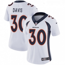 Womens Nike Denver Broncos 30 Terrell Davis White Vapor Untouchable Limited Player NFL Jersey