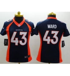 Women's Nike Denver Broncos #43 T.J. Ward Blue Alternate Stitched NFL New Limited Jersey