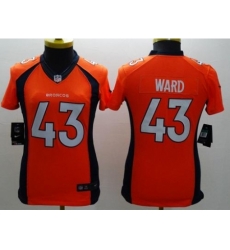 Women's Nike Denver Broncos #43 T.J. Ward Orange Team Color Stitched NFL New Limited Jersey