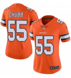 Womens Nike Denver Broncos 55 Bradley Chubb Limited Orange Rush Vapor Untouchable NFL Jersey