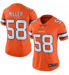 Womens Nike Denver Broncos 58 Von Miller Elite Orange Rush Vapor Untouchable NFL Jersey