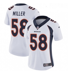 Womens Nike Denver Broncos 58 Von Miller Elite White NFL Jersey