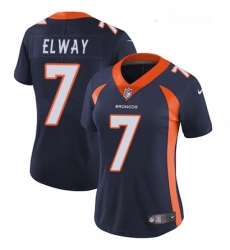 Womens Nike Denver Broncos 7 John Elway Elite Navy Blue Alternate NFL Jersey