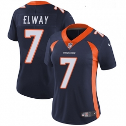 Womens Nike Denver Broncos 7 John Elway Navy Blue Alternate Vapor Untouchable Limited Player NFL Jersey