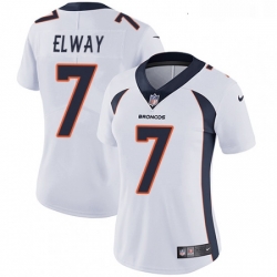 Womens Nike Denver Broncos 7 John Elway White Vapor Untouchable Limited Player NFL Jersey