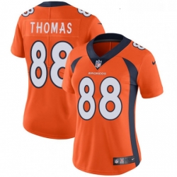 Womens Nike Denver Broncos 88 Demaryius Thomas Orange Team Color Vapor Untouchable Limited Player NFL Jersey