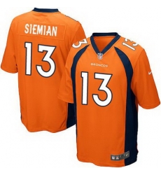 Nike Broncos #13 Trevor Siemian Orange Team Color Youth Stitched NFL New Elite Jersey