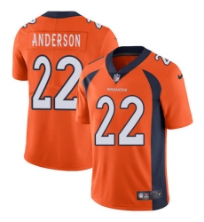 Nike Broncos #22 C J  Anderson Orange Team Color Youth Stitched NFL Vapor Untouchable Limited Jersey