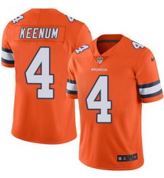 Nike Broncos #4 Case Keenum Orange Youth Stitched NFL Limited Rush Jersey