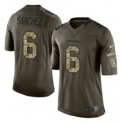 Nike Broncos #6 Mark Sanchez Green Youth Stitched NFL Limited Salute to Service Jersey