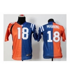 Nike Youth Denver Broncos #18 Manning blue-orange[Elite split]