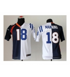 Nike Youth Denver Broncos #18 Manning blue-white[Elite split]