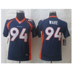 Nike Youth Denver Broncos #94 Ware Blue Jerseys