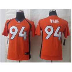 Nike Youth Denver Broncos #94 Ware Orange Jerseys