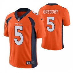 Youth Denver Broncos 5 Randy Gregory Orange Vapor Untouchable Limited Stitched Jersey