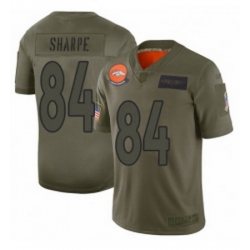 Youth Denver Broncos 84 Shannon Sharpe Limited Camo 2019 Salute to Service Football Jersey