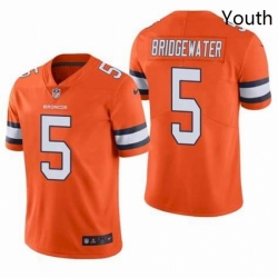 Youth Denver Broncos Teddy Bridgewater Orange Color Rush Jersey