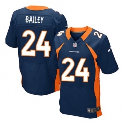 Youth Nike Broncos #24 Champ Bailey Navy Blue Jersey